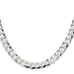 Sterling Silver 8.5mm Flat Curb Chain - 5