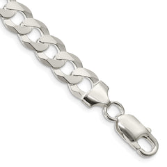 Sterling Silver 8.5mm Flat Curb Chain - 6