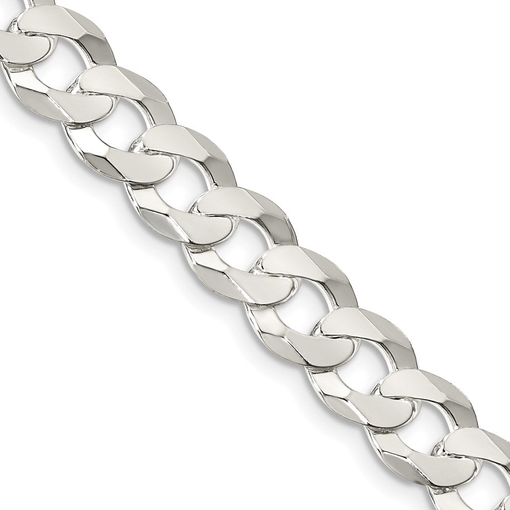 Sterling Silver 8.5mm Flat Curb Chain - 5