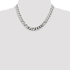 Sterling Silver 9.75mm Flat Curb Chain - 9