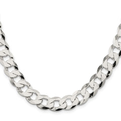Sterling Silver 11.75mm Flat Curb Chain - 5