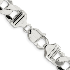 Sterling Silver 11.75mm Flat Curb Chain