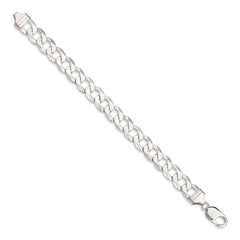 Sterling Silver 11.75mm Flat Curb Chain - 7