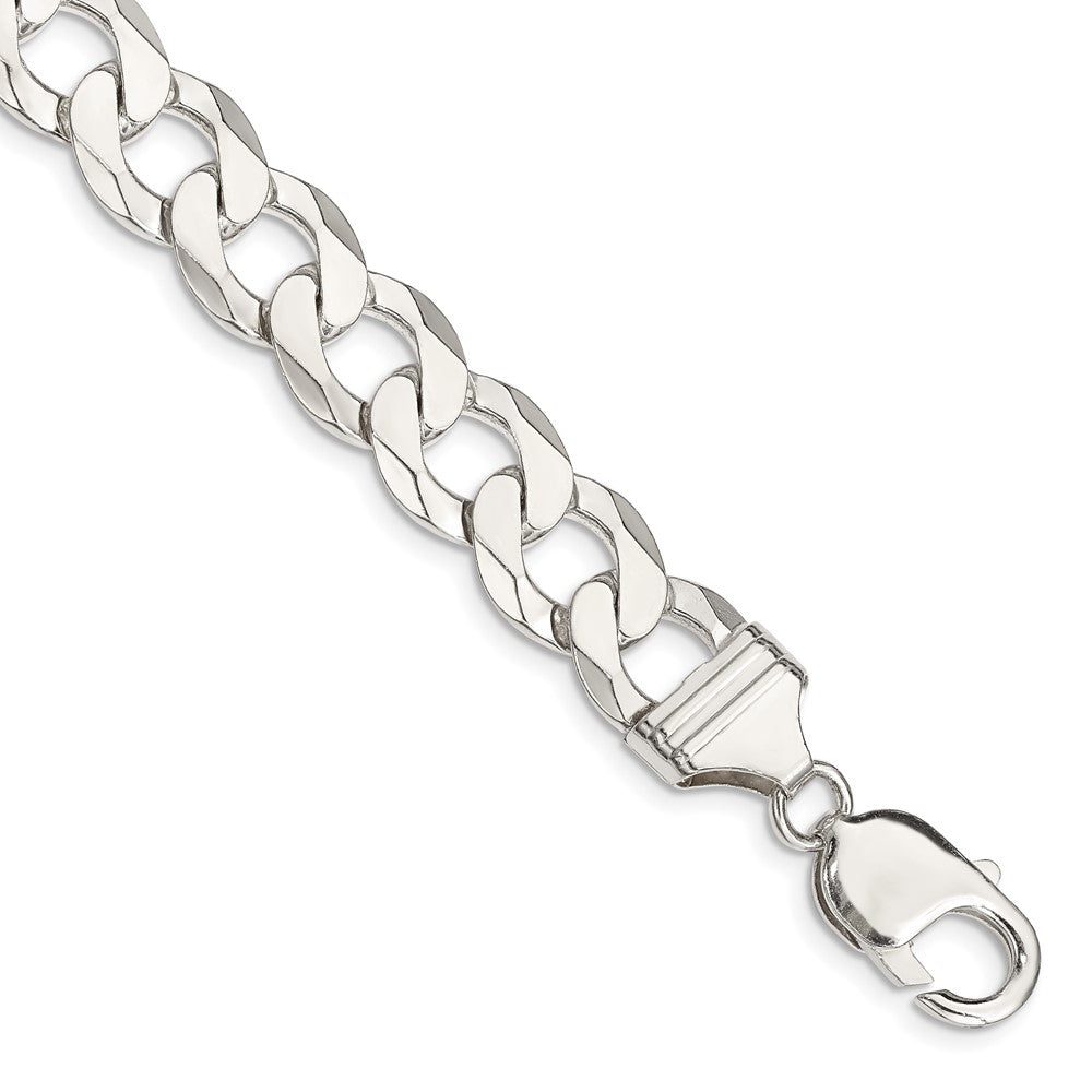 Sterling Silver 11.75mm Flat Curb Chain - 6