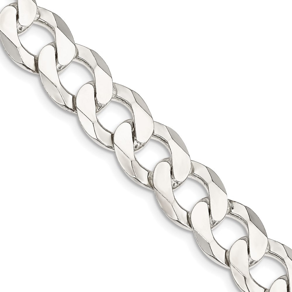 Sterling Silver 11.75mm Flat Curb Chain - 4