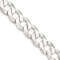 Sterling Silver 11.75mm Flat Curb Chain - 4