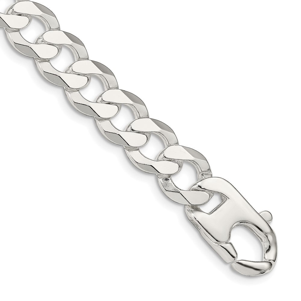 Sterling Silver 14mm Flat Curb Chain - 2