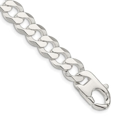 Sterling Silver 14mm Flat Curb Chain - 2