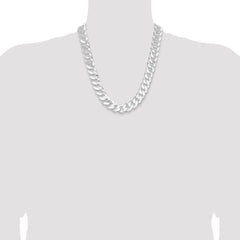 Sterling Silver 16mm Flat Curb Chain - 2