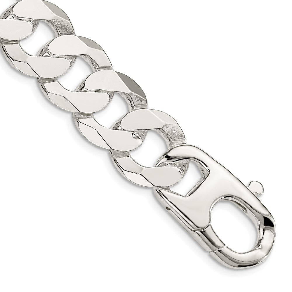 Sterling Silver 16mm Flat Curb Chain - 3