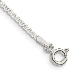 Sterling Silver 1.85mm Flat Anchor Chain Anklet - 2