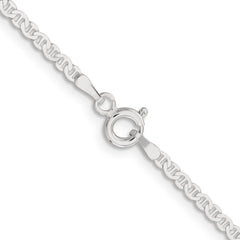 Sterling Silver 2.25mm Flat Anchor Chain - 4