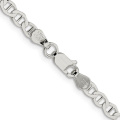 Sterling Silver 4mm Flat Anchor Chain - 8
