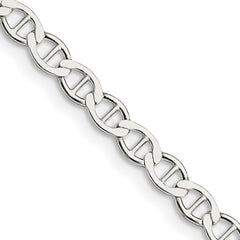 Sterling Silver 4mm Flat Anchor Chain - 8