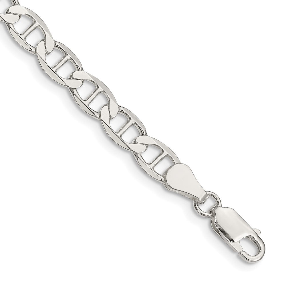 Sterling Silver 5.7mm Flat Anchor Chain - 7
