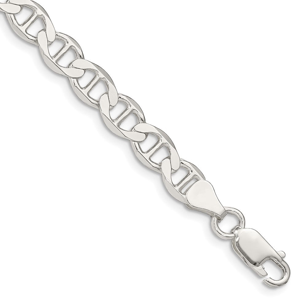 Sterling Silver 7.1mm Flat Anchor Chain - 8