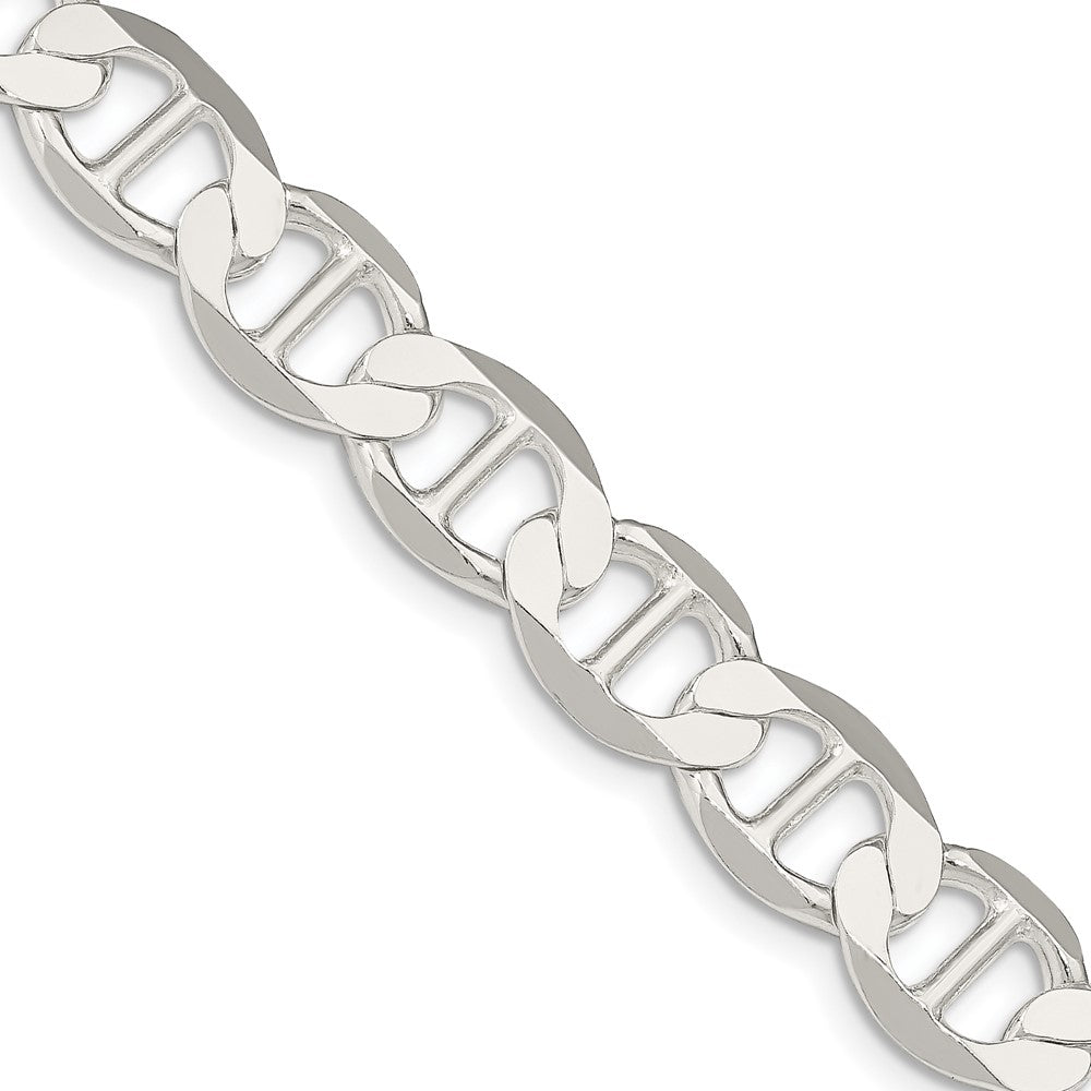Sterling Silver 9.95mm Flat Anchor Chain - 5