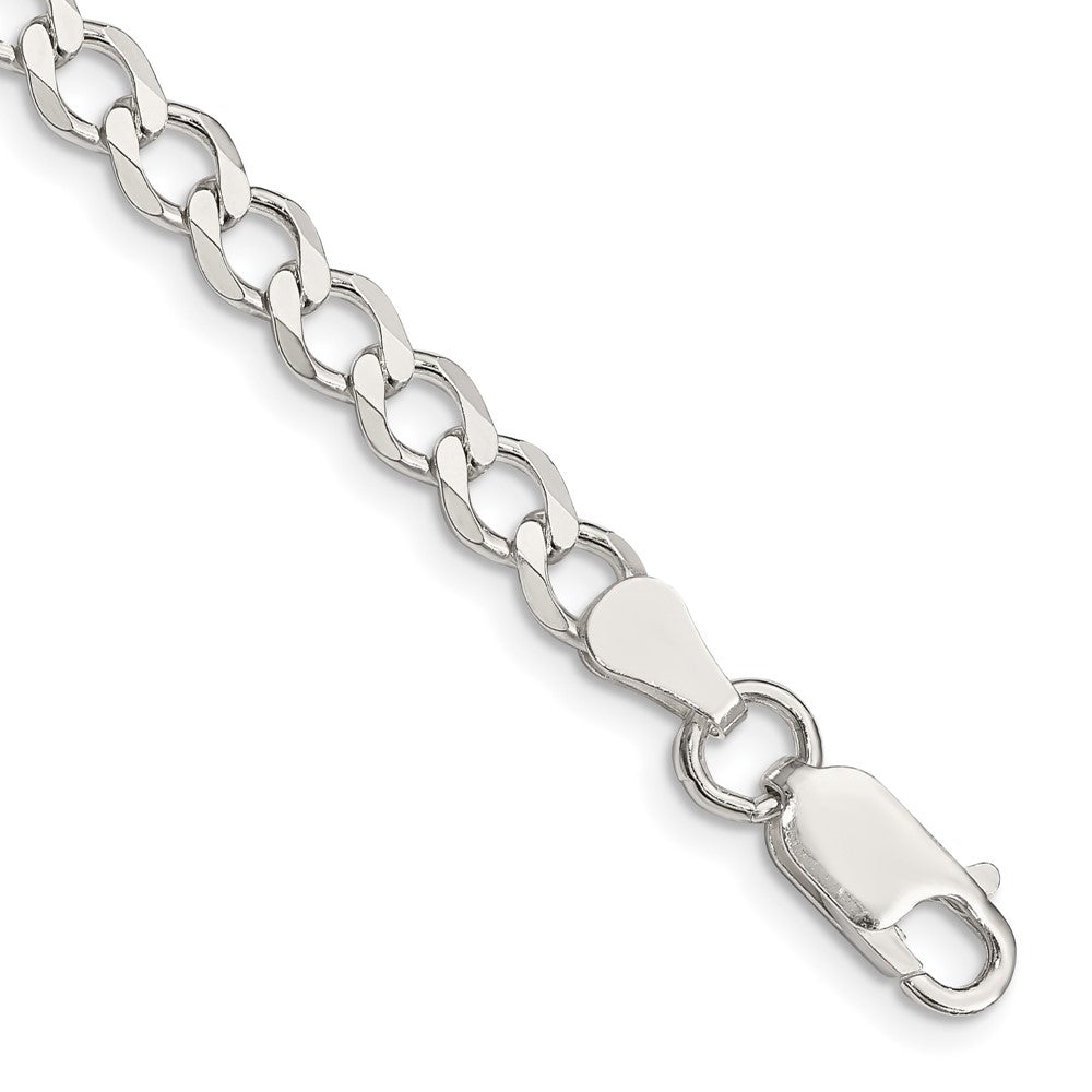 Sterling Silver 5.3mm Semi-solid Flat Curb Chain - 4