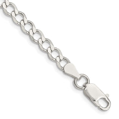 Sterling Silver 5.3mm Semi-solid Flat Curb Chain - 4
