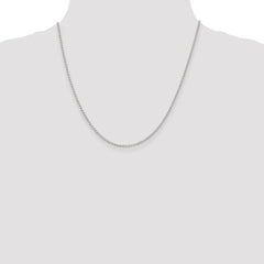 Sterling Silver 1.5mm Open Elongated Link Chain - 6