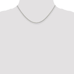 Sterling Silver 2mm Open Elongated Link Chain - 5