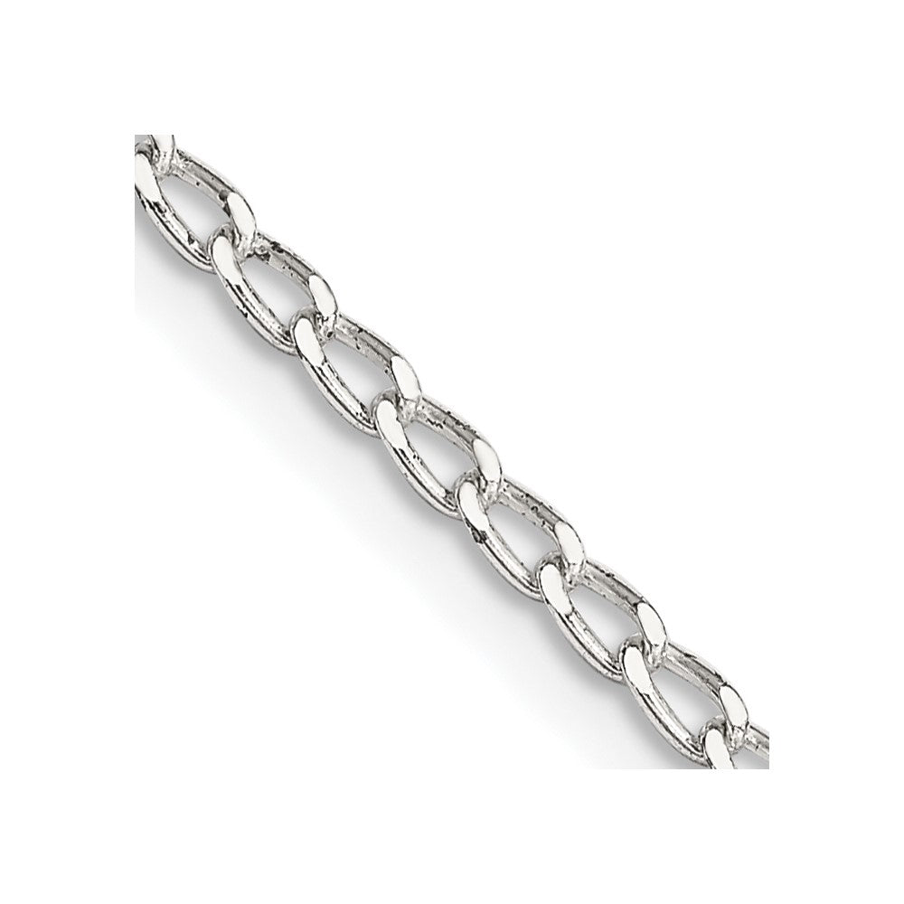 Sterling Silver 2mm Open Elongated Link Chain - 5