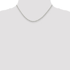 Sterling Silver 2.8mm Open Elongated Link Chain - 5