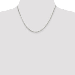 Sterling Silver 2.8mm Open Elongated Link Chain - 6