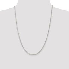 Sterling Silver 2.8mm Open Elongated Link Chain