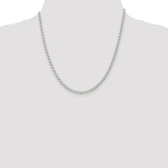 Sterling Silver 3.2mm Open Elongated Link Chain - 7