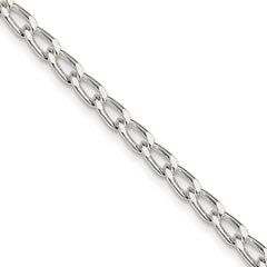 Sterling Silver 3.2mm Open Elongated Link Chain - 7