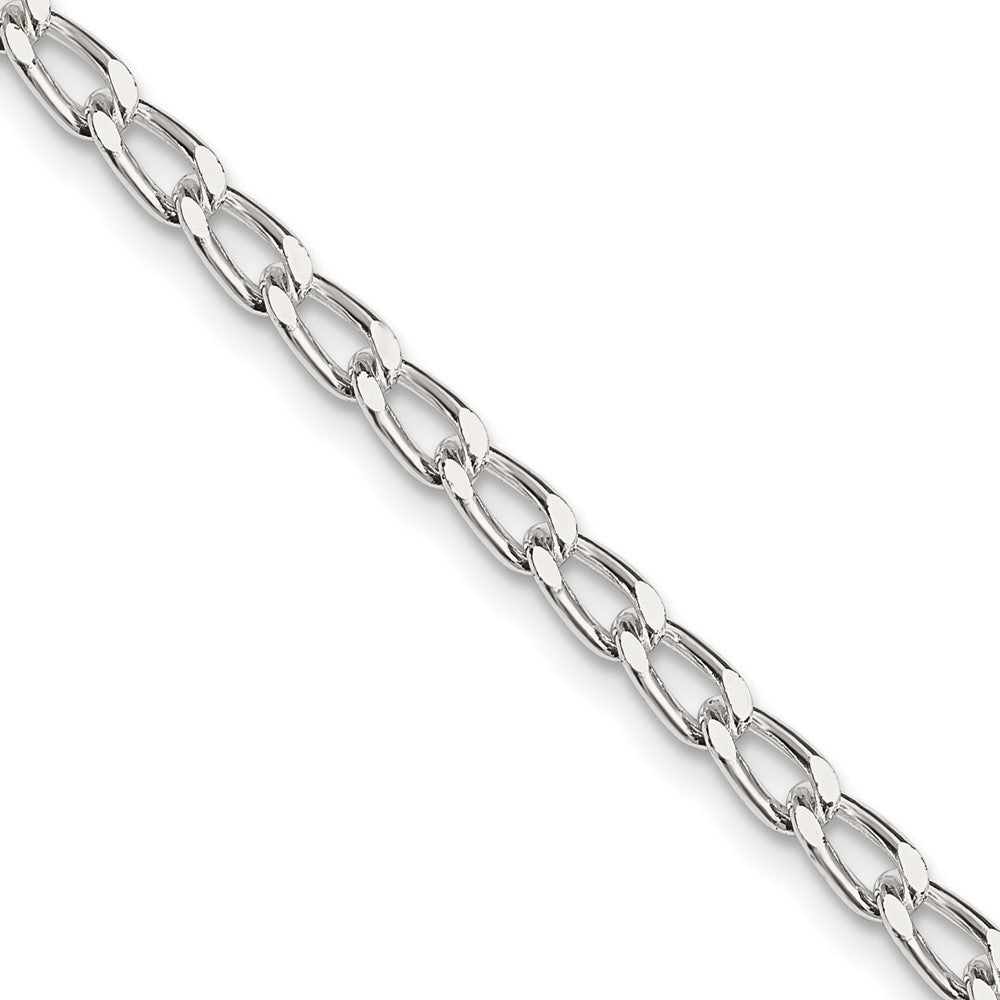 Sterling Silver 3.2mm Open Elongated Link Chain - 6