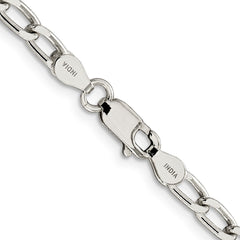 Sterling Silver 4.3mm Open Elongated Link Chain - 5