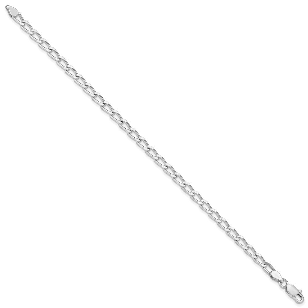 Amore La Vita Sterling Silver Rhodium-plated Polished 4.3mm 8 inch Open Link with Lobster Clasp Charm Bracelet