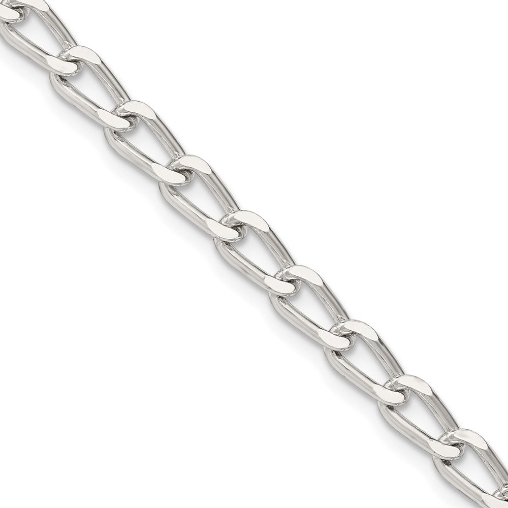 Sterling Silver 4.3mm Open Elongated Link Chain - 7