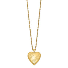 1/20 Gold Filled 20mm Side Swirled Heart Locket Necklace