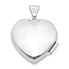 Sterling Silver Rhodium-plated Heart Locket - 3