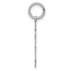 Sterling Silver Rhod-plated Eng. Girl Polished Front/Satin Back Disc Charm - 3