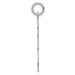 Sterling Silver Rhod-plated Eng. Girl Polished Front/Satin Back Disc Charm - 2
