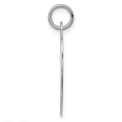 Sterling Silver Rhodium-plated Engraveable Boy Disc Charm - 2