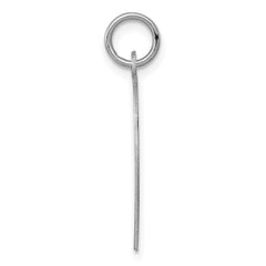 Sterling Silver Rhodium-plated Engraveable Girl Disc Charm - 2
