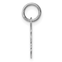 Sterl Silver Rh-plt Engraveable Girl Polished Front/Satin Back Disc Charm - 16