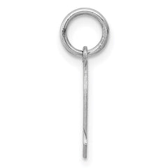 Sterl Silver Rh-plt Engraveable Boy Polished Front/Satin Back Disc Charm - 19