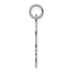 Sterl Silver Rh-plt Engraveable Girl Polished Front/Satin Back Disc Charm - 27