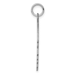 Sterl Silver Rh-plt Engraveable Boy Polished Front/Satin Back Disc Charm - 29