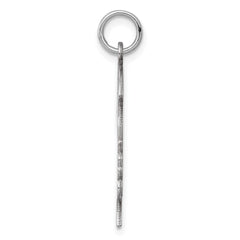 Sterl Silver Rh-plt Engraveable Girl Polished Front/Satin Back Disc Charm - 28