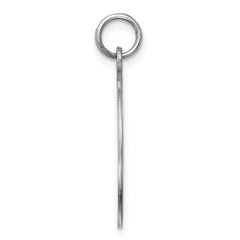 SS Rh-plt Engraveable Round Polished Front/Satin Back Disc Charm - 21