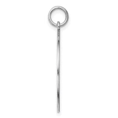 SS Rh-plt Engraveable Round Polished Front/Satin Back Disc Charm - 27