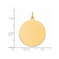 Sterling Silver GP Engraveable Round Polished Disc Charm - 55