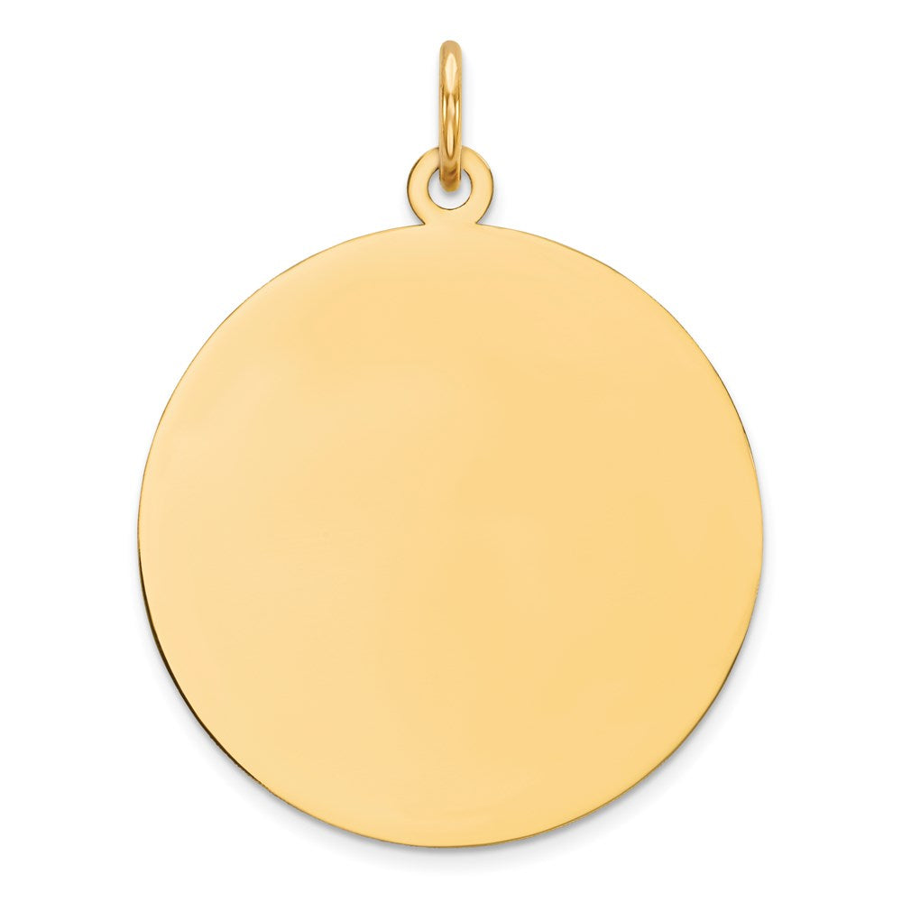 Sterling Silver GP Engraveable Round Polished Disc Charm - 55